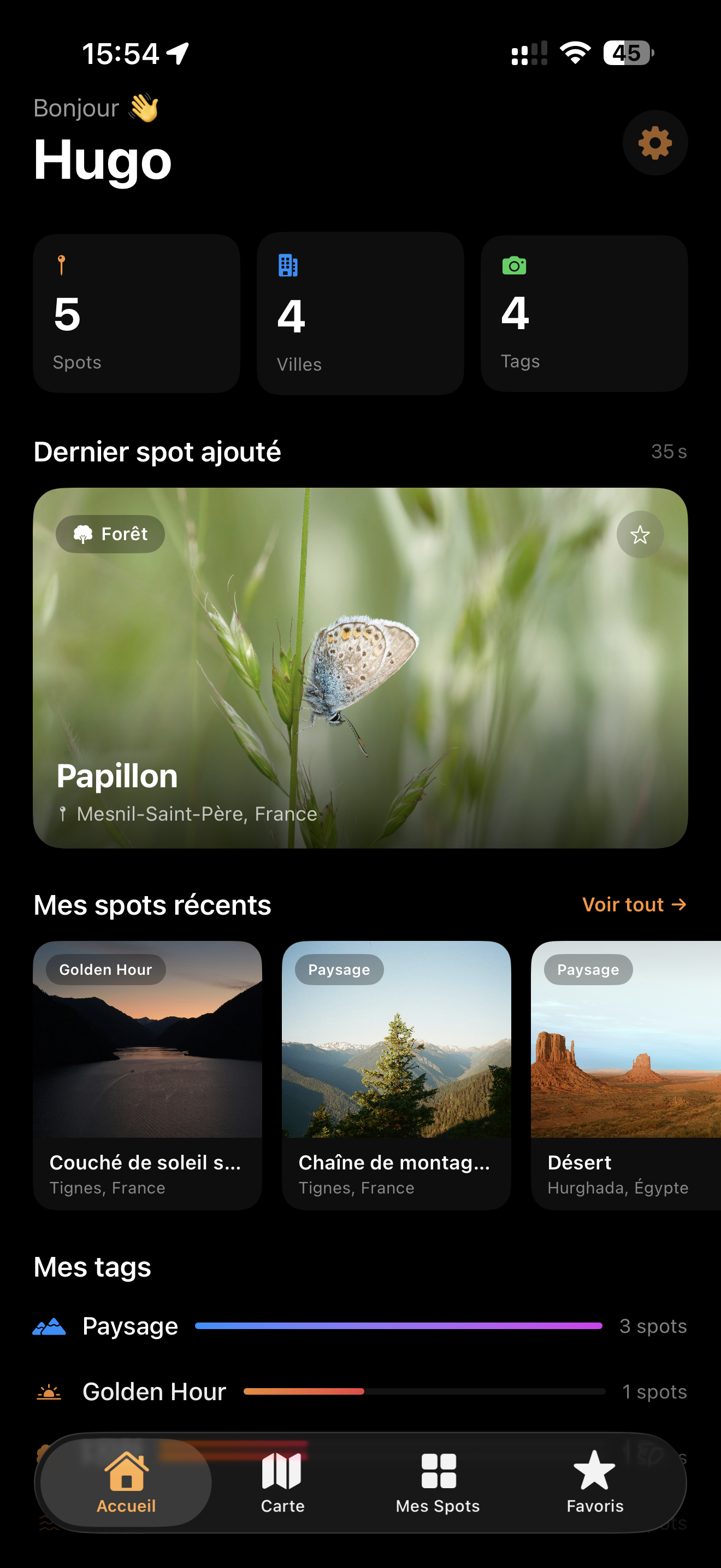 Accueil lenSpot